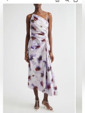 A.L.C. Watercolor Maxi Dress in Lavender & Rust Accents